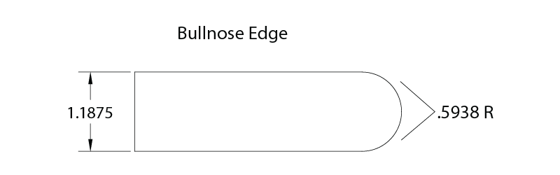 Bullnosed Edge Profile for Granite Countertop, AHE Granite